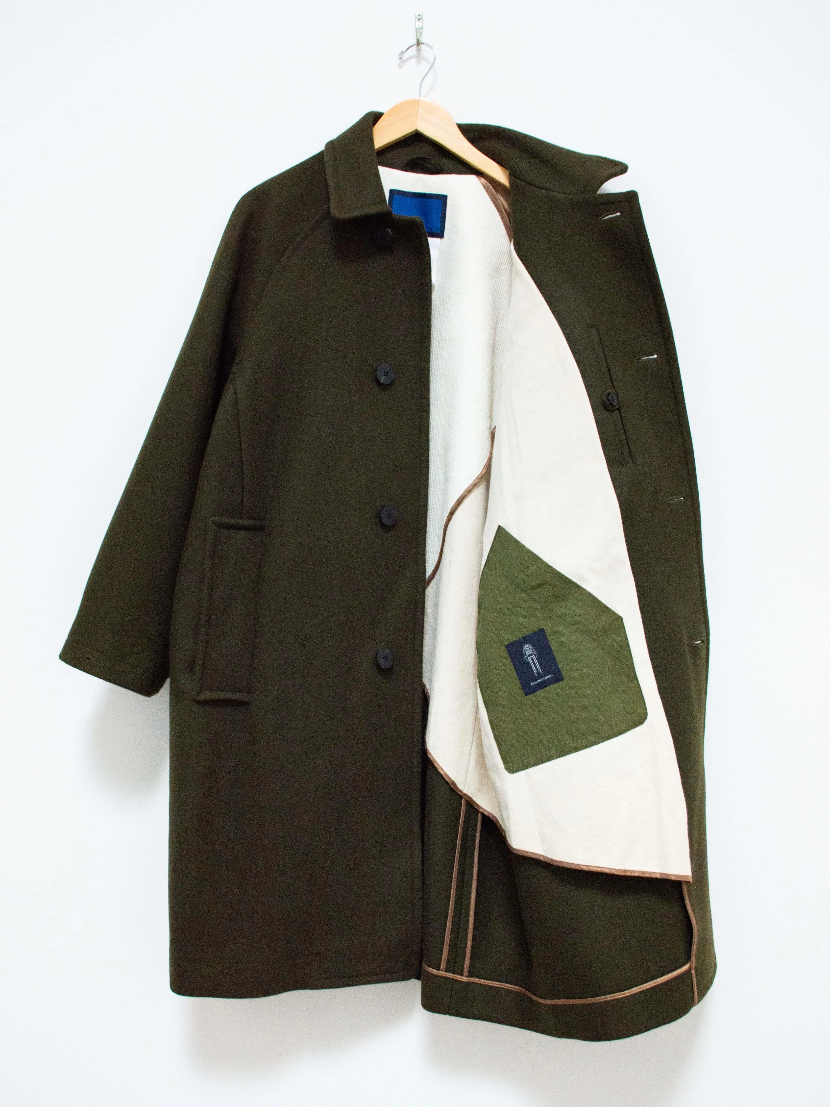 Heavy Melton Coat - Olive