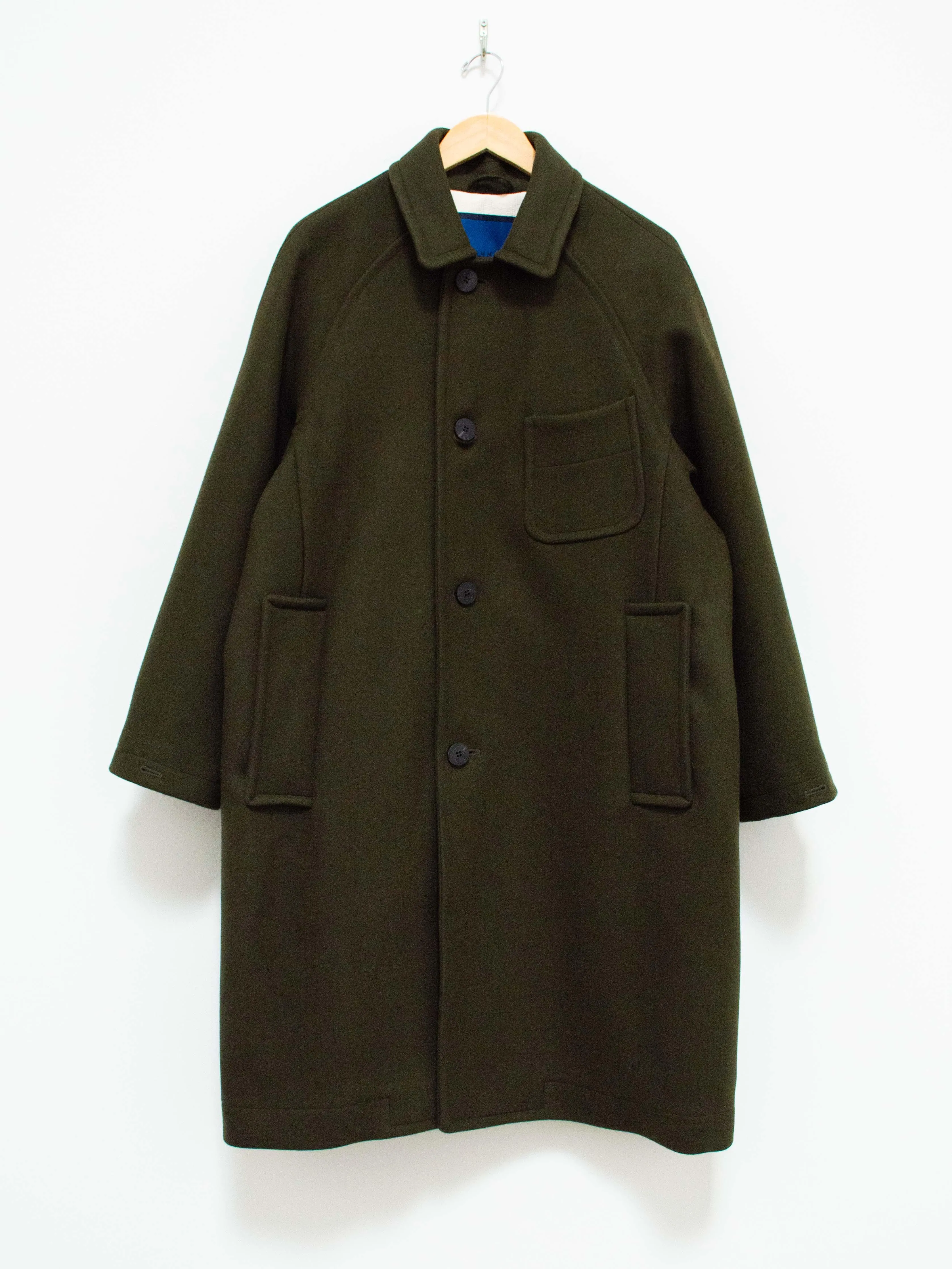 Heavy Melton Coat - Olive