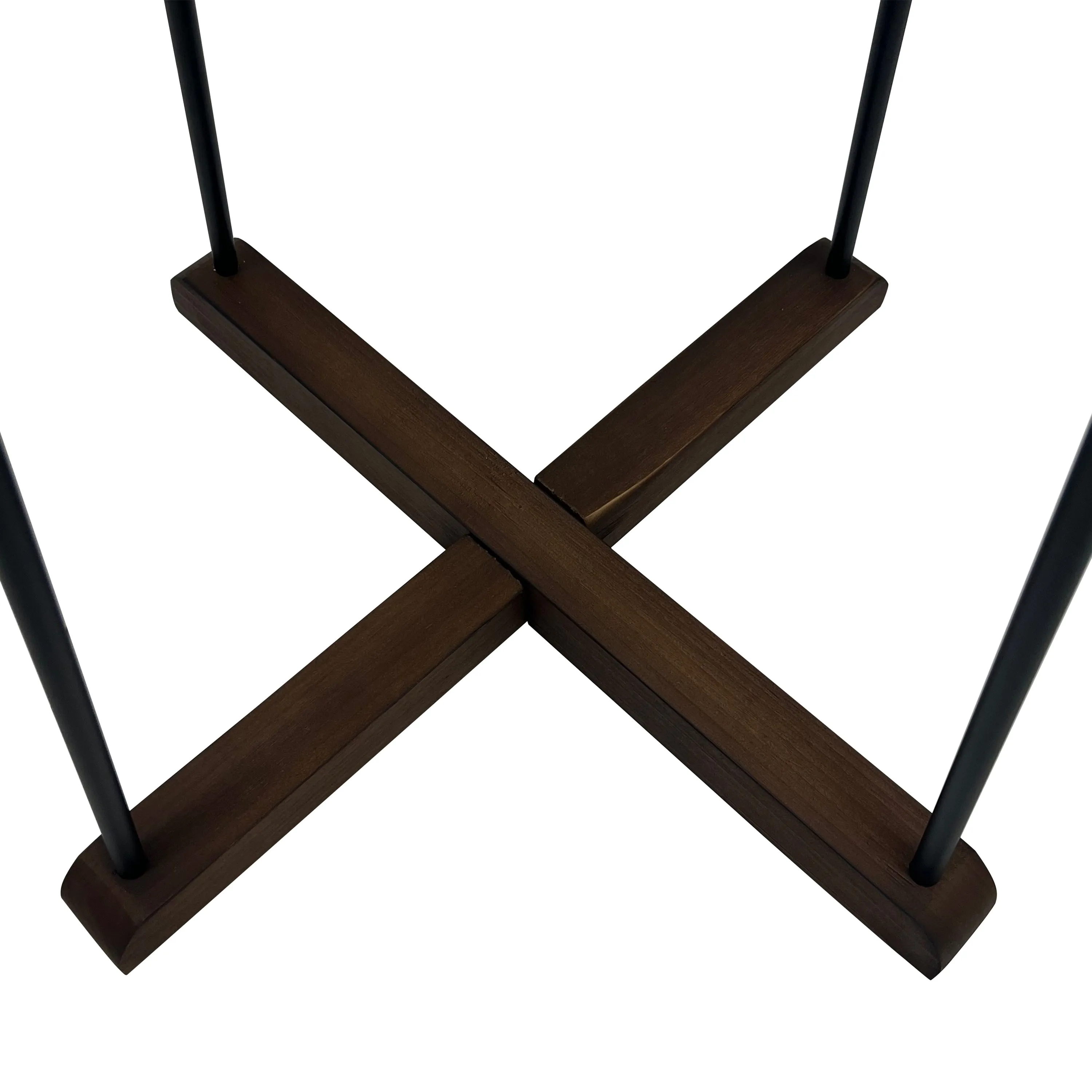 Holly 71 Inch Standing Wooden Coat Rack with Multiple Hooks Hangers, Reclaimed Wood and Iron, Brown, Black By The Urban Port