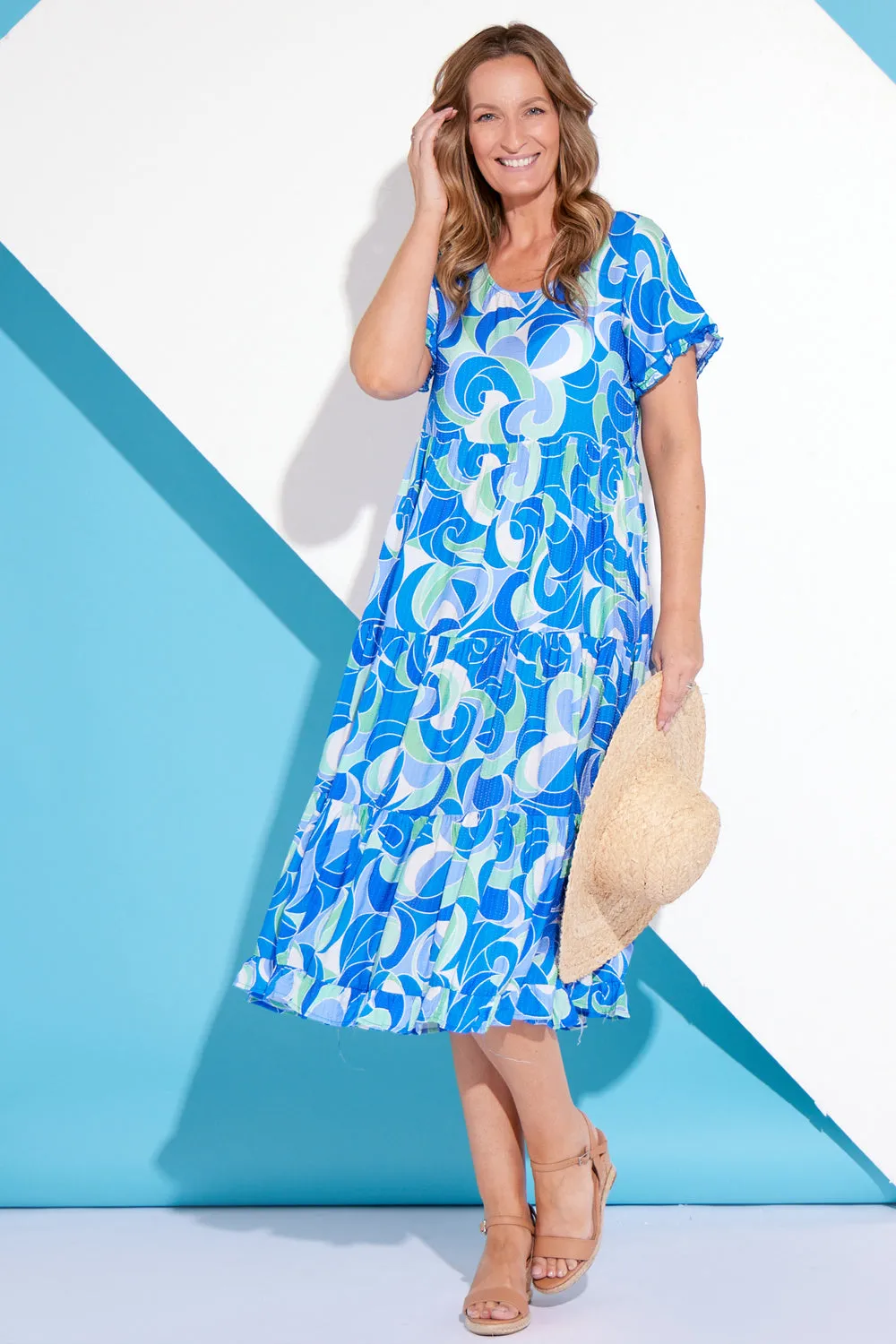 Inaya Dress - Ocean Swirl