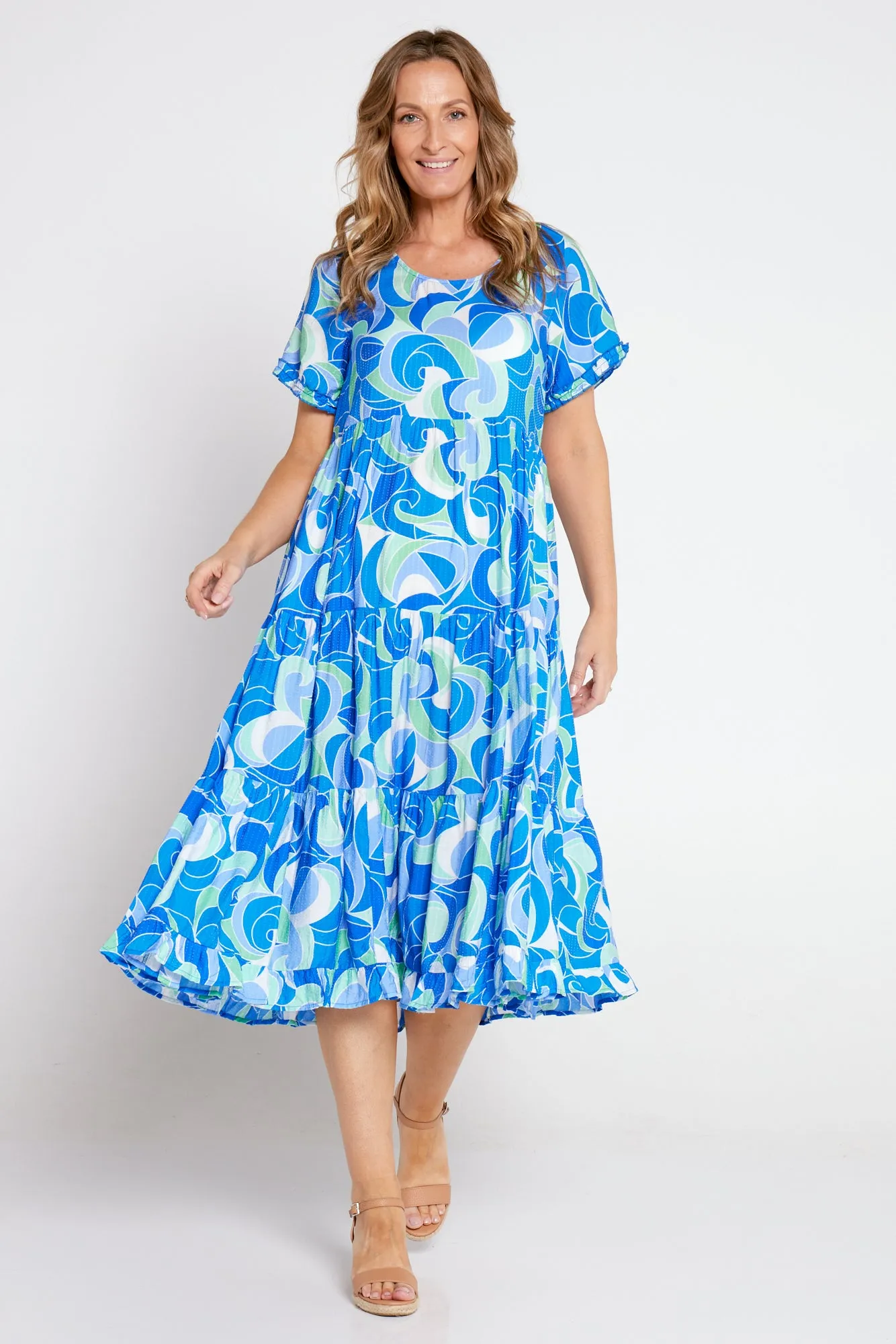 Inaya Dress - Ocean Swirl