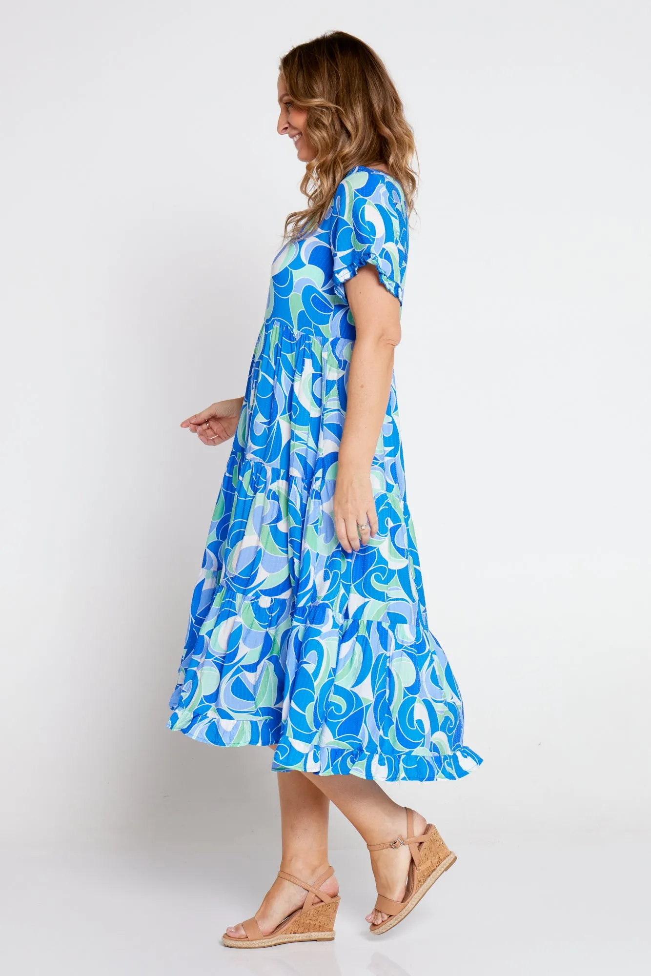 Inaya Dress - Ocean Swirl