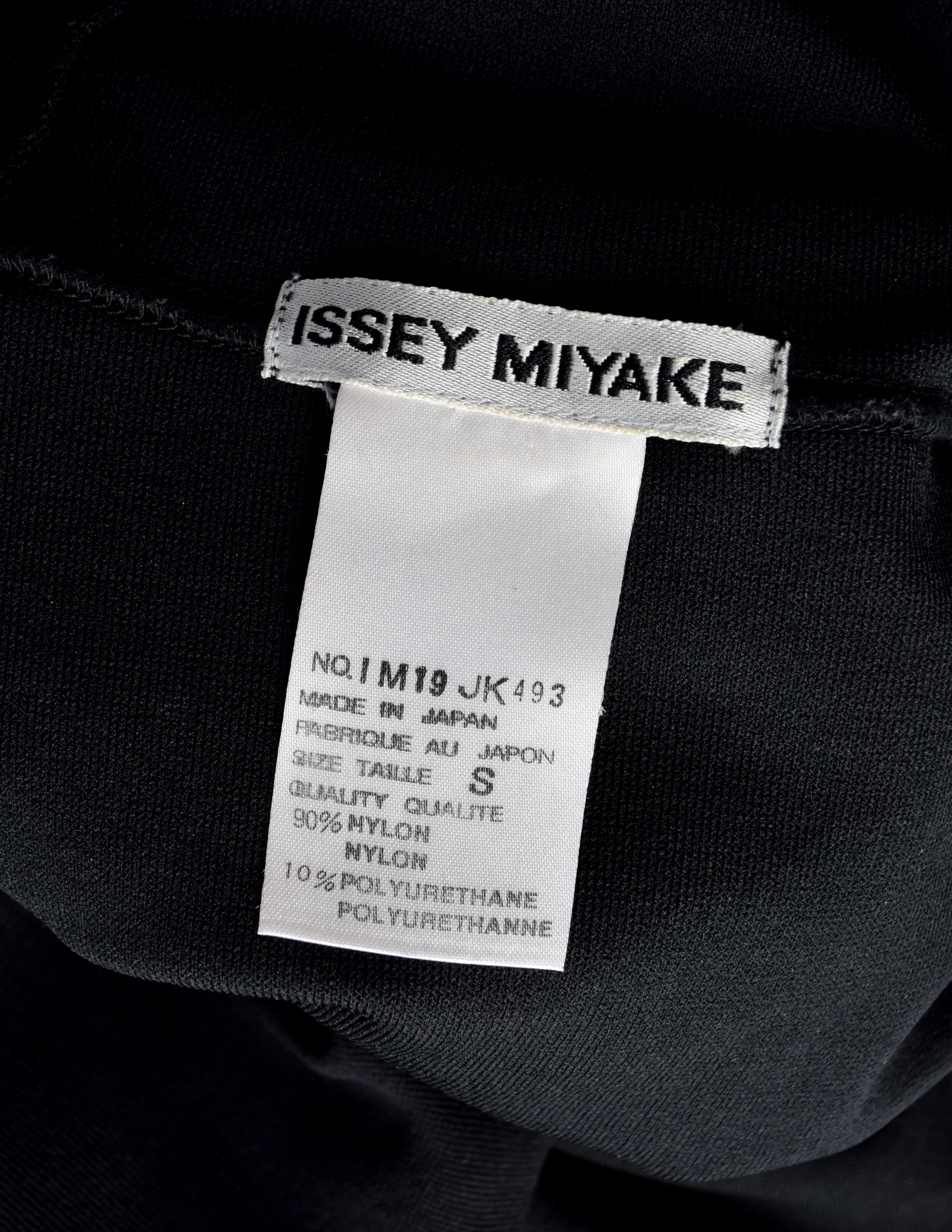 Issey Miyake Vintage AW1991 Iconic Black and Red Zipper Hood Face Top and Pants Ensemble Set