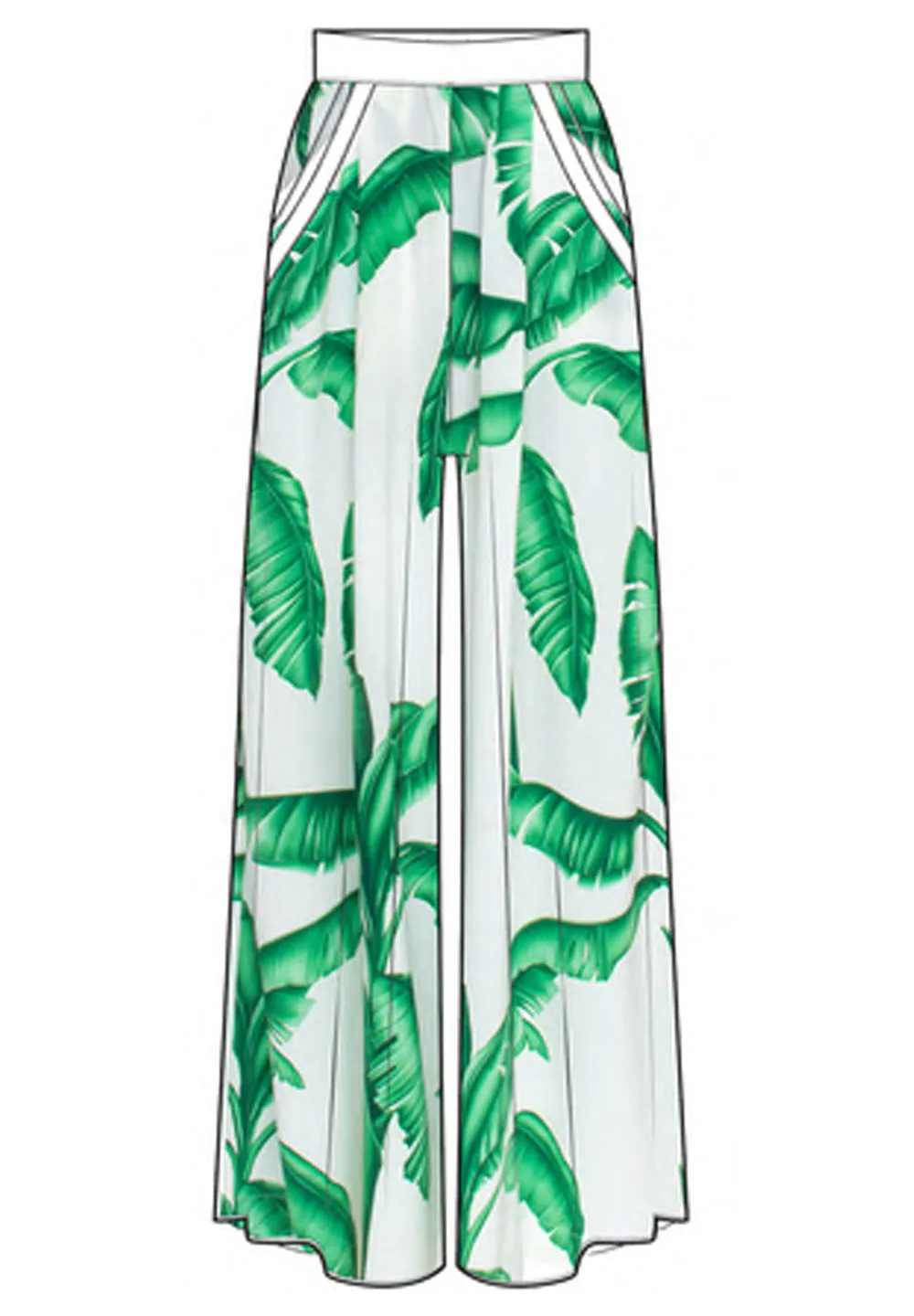 Jungle - White Palm Pants (Off-White)