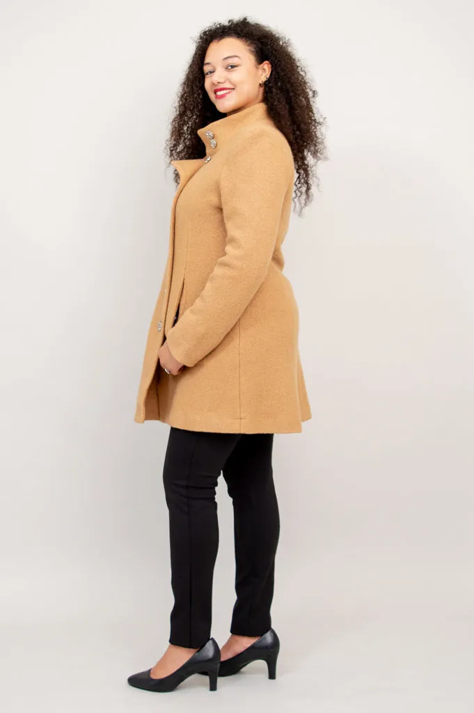 Keston Coat, Beige, Wool