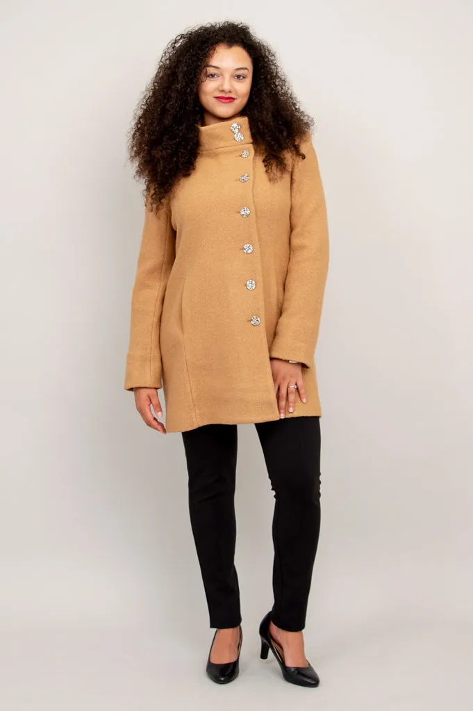 Keston Coat, Beige, Wool