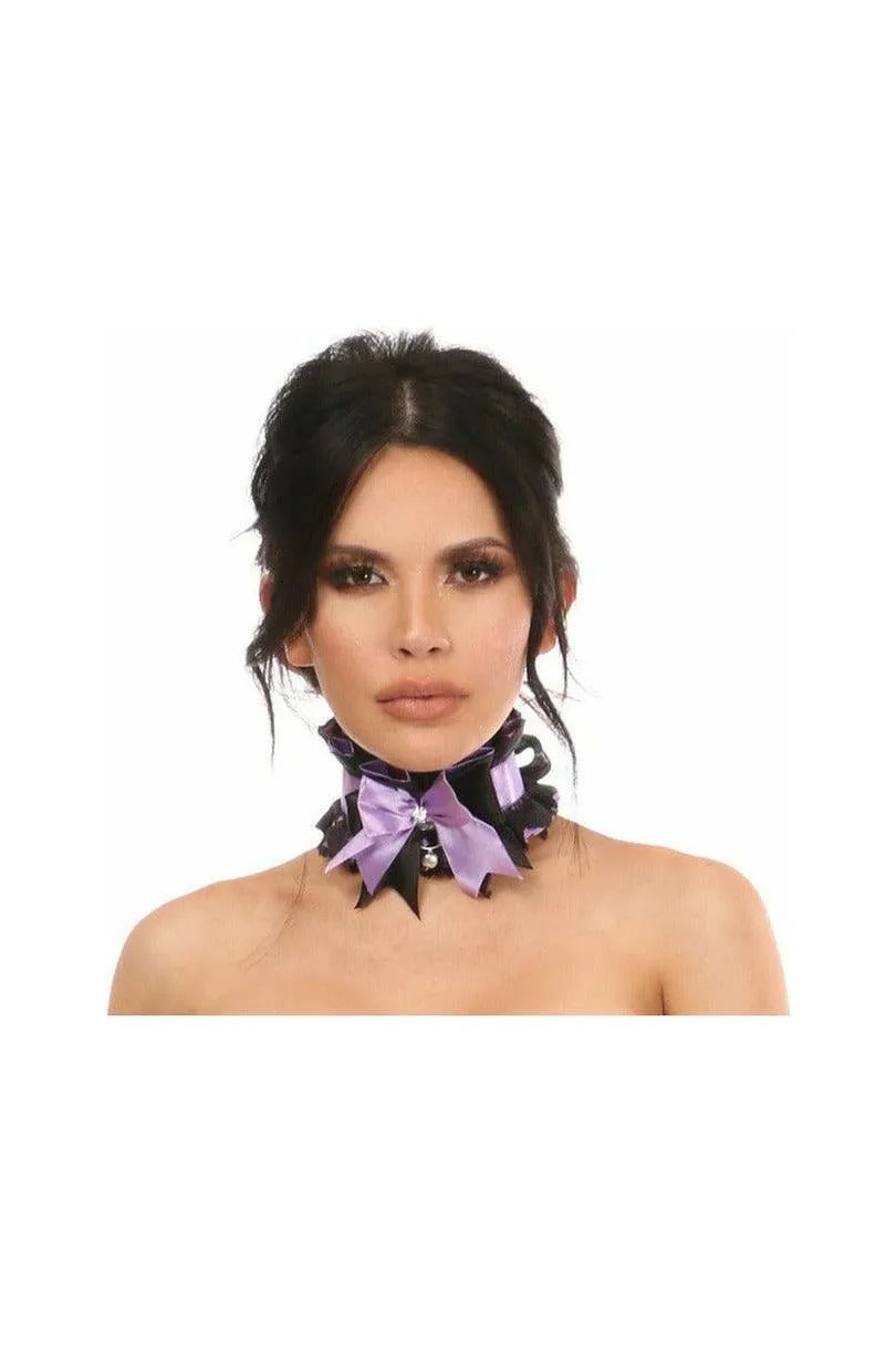 Kitten Collection Lavender/Black Lace Choker