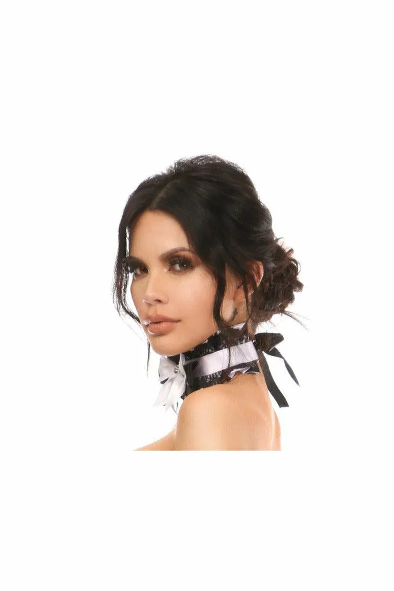 Kitten Collection White/Black Lace Choker