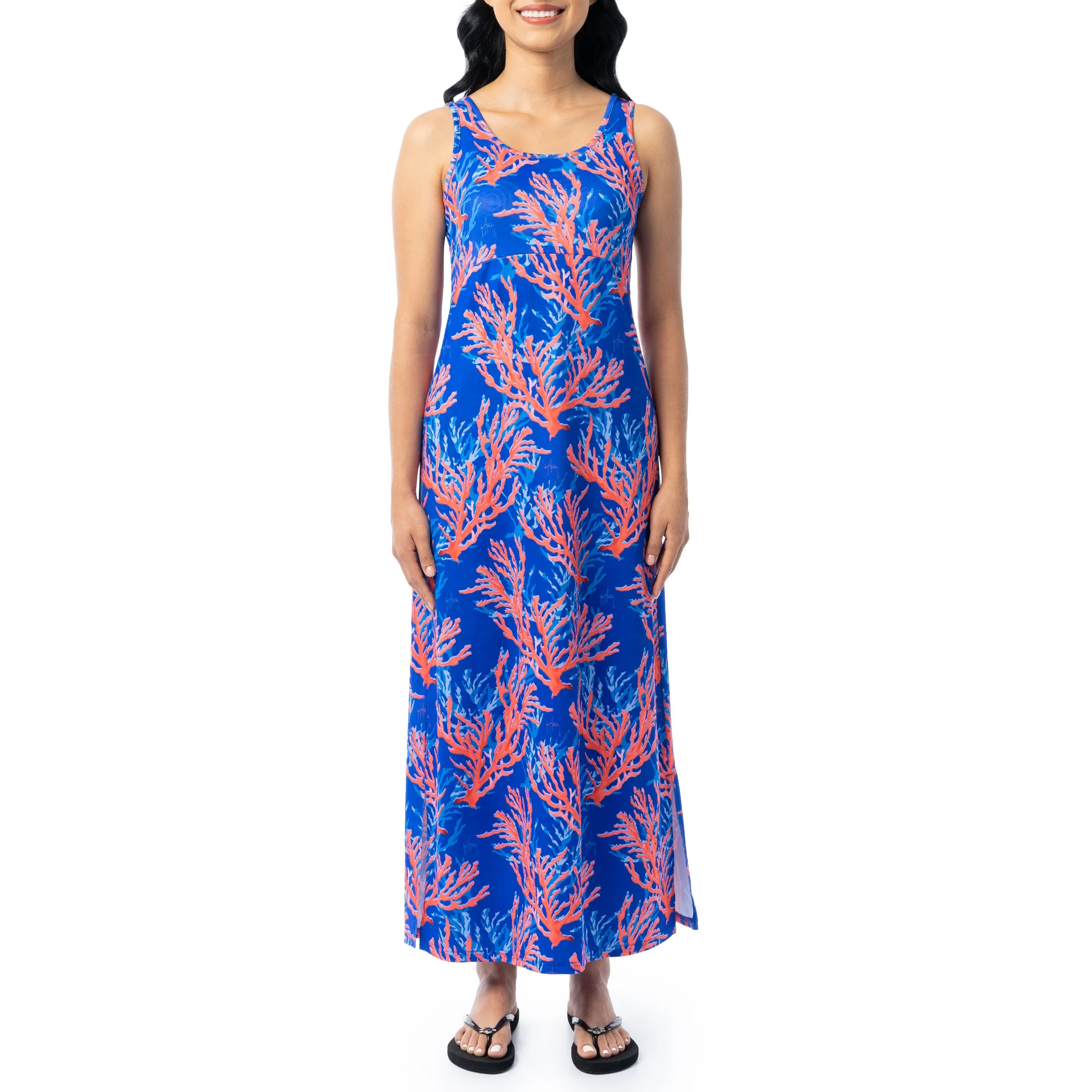 Ladies Coral City Maxi Dress