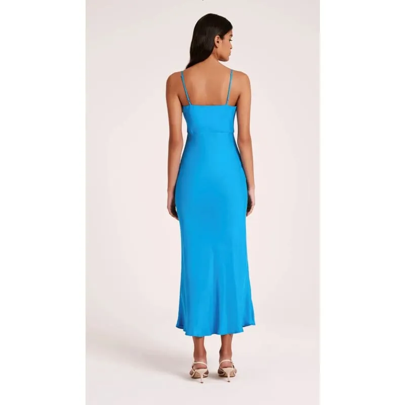 Lea Cupro Dress | Azure