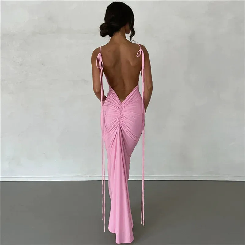 Long Sexy Party Women Spaghetti Strap Maxi Maxi Summer Club Dress Dress