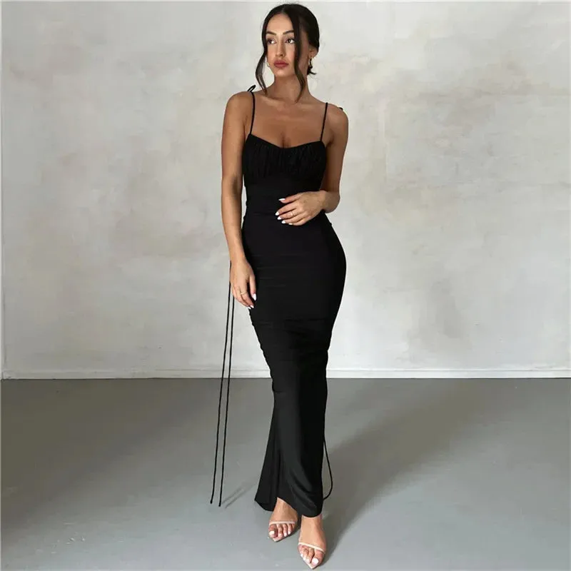 Long Sexy Party Women Spaghetti Strap Maxi Maxi Summer Club Dress Dress