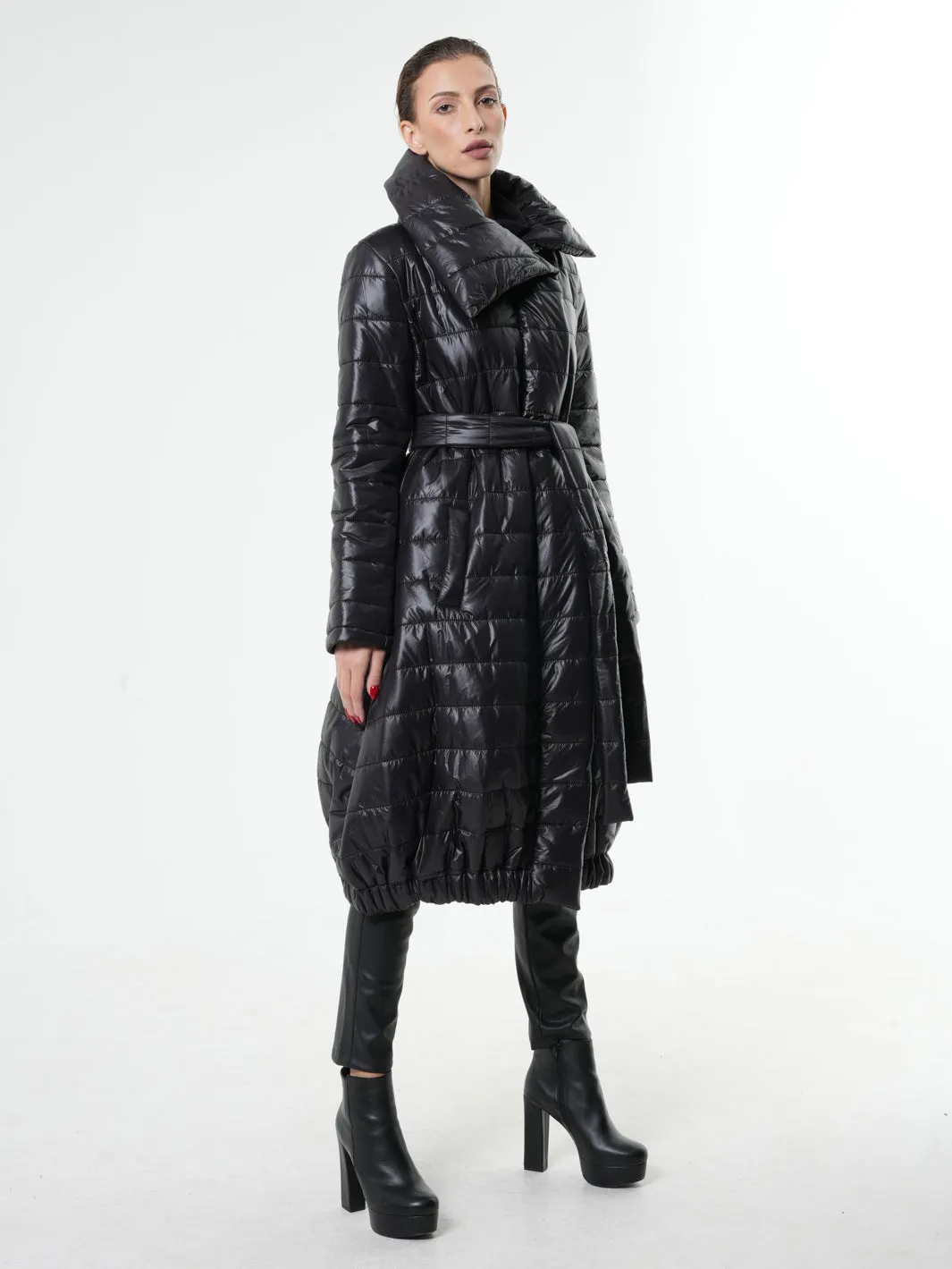 Long Winter Belted Coat