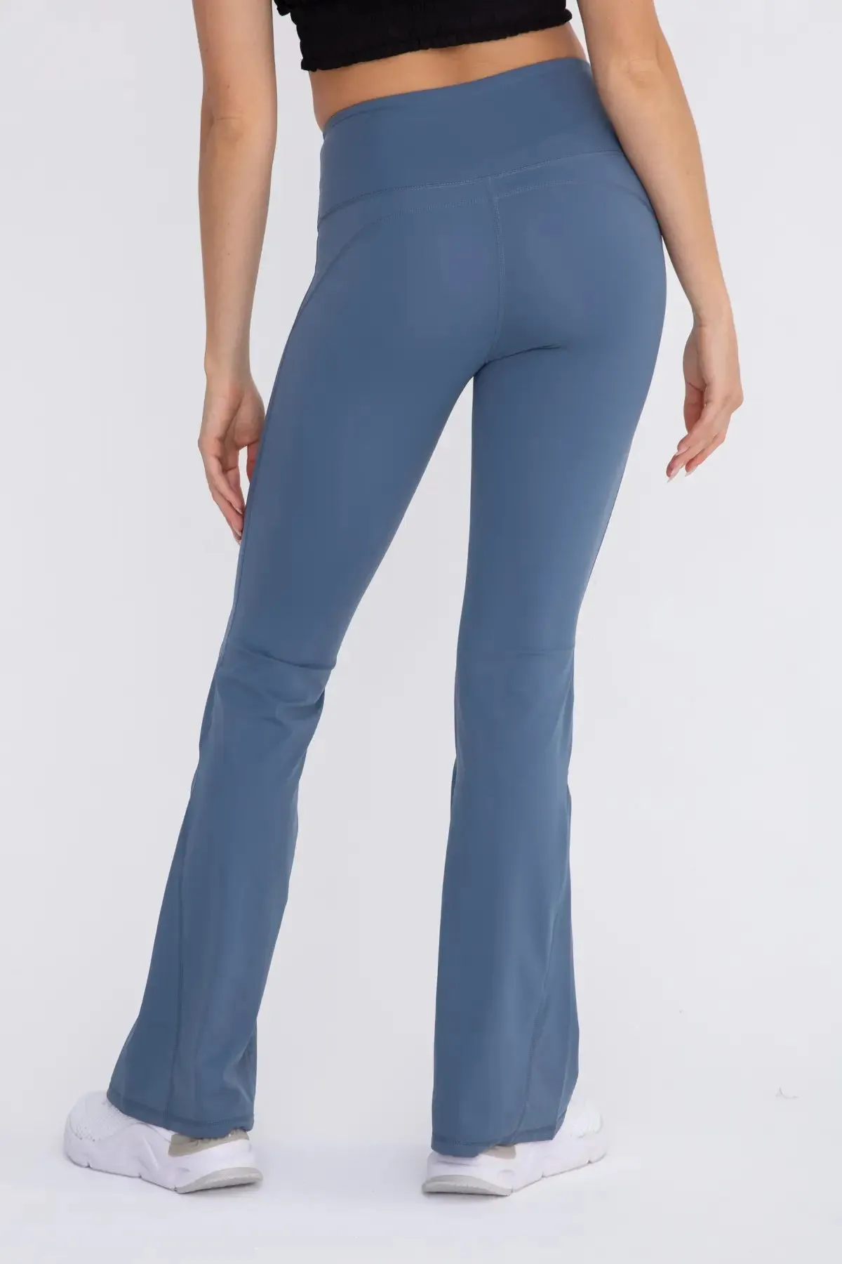 Lycra-Blend High-Waisted Flare Legging