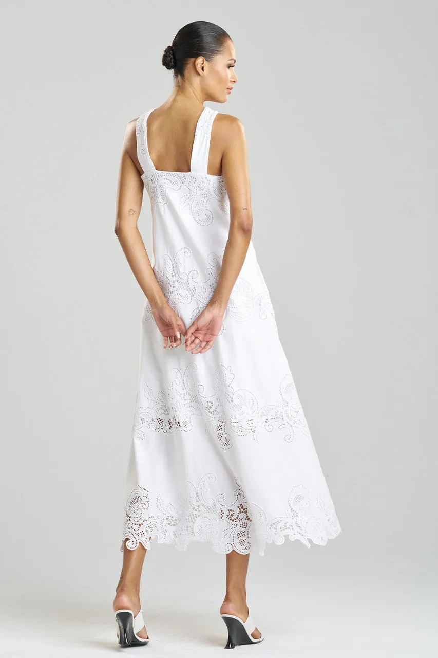 Madeira Cutwork Embroidered Halter Dress