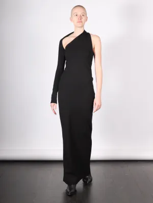 Manhattan One Shoulder Gown in Black by Marcella