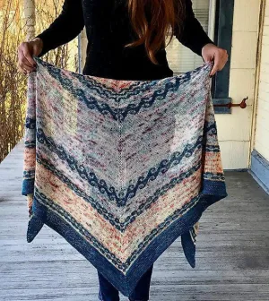 Maritime Shawl Knitting Pattern Fingering Weight