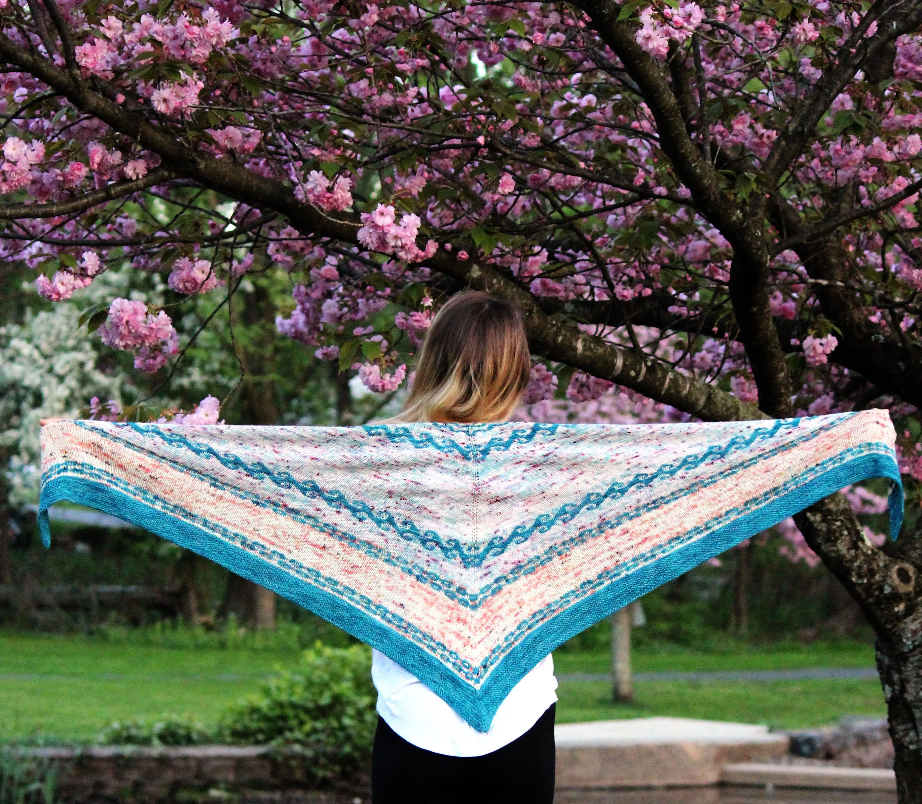 Maritime Shawl Knitting Pattern Fingering Weight