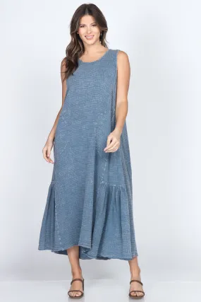 Mineral Wash Sleeveless Maxi Dress