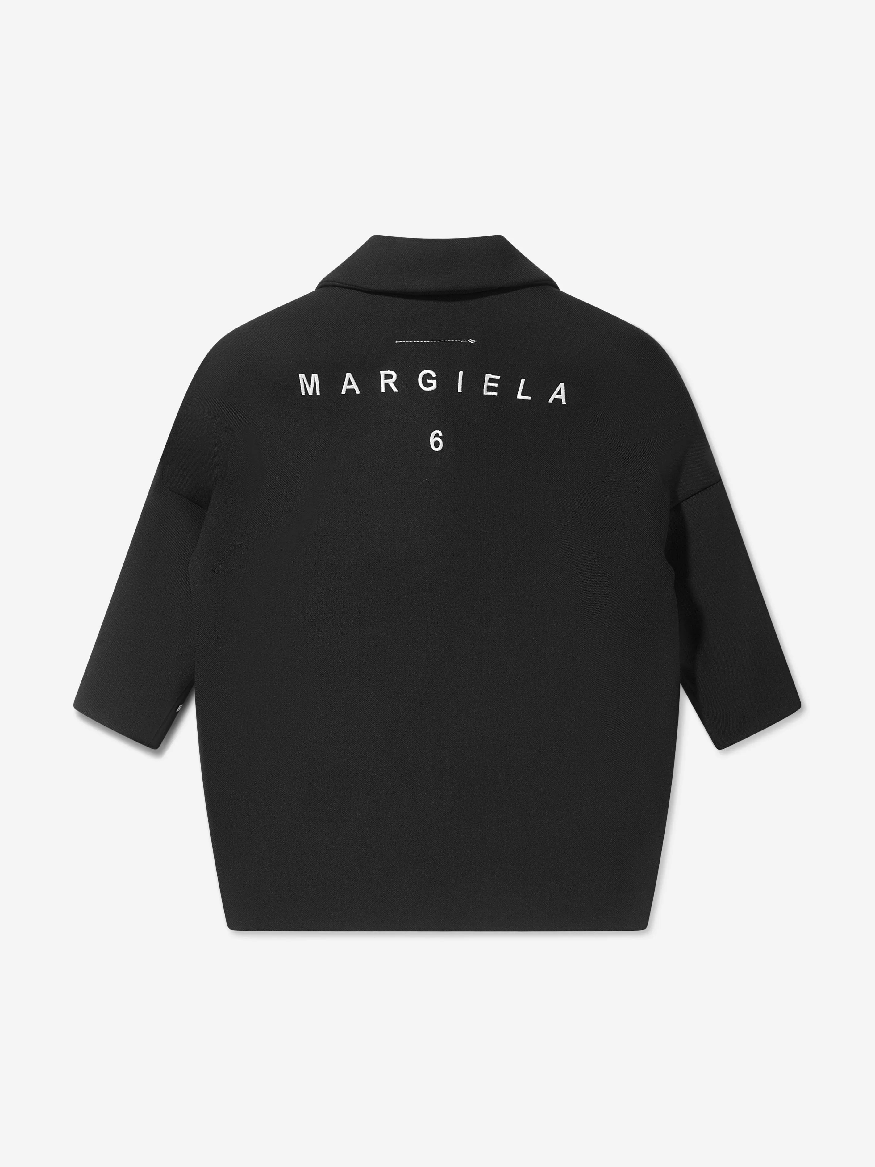 MM6 Maison Margiela Kids Wool Back Logo Coat