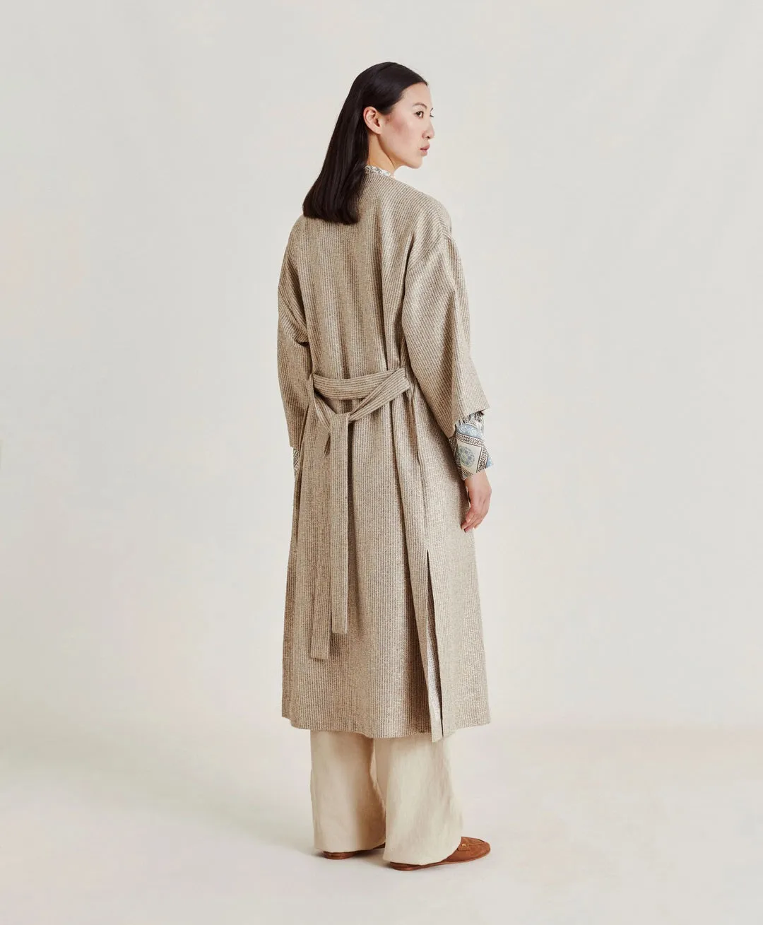 MOMONI - CALL LIGHTWEIGHT COAT IN LUREX BASKETWEAVE