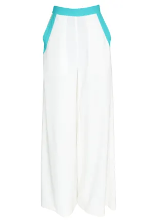 Monochrome - White Pants (Turquoise)