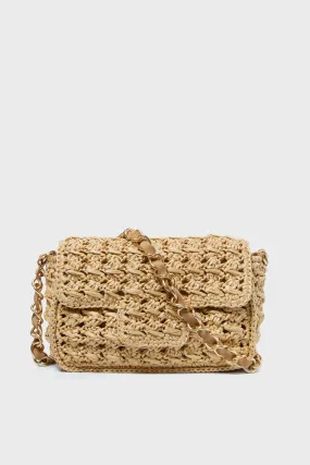 Natural Woven Crossbody