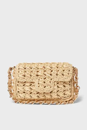 Natural Woven Shoulder Bag