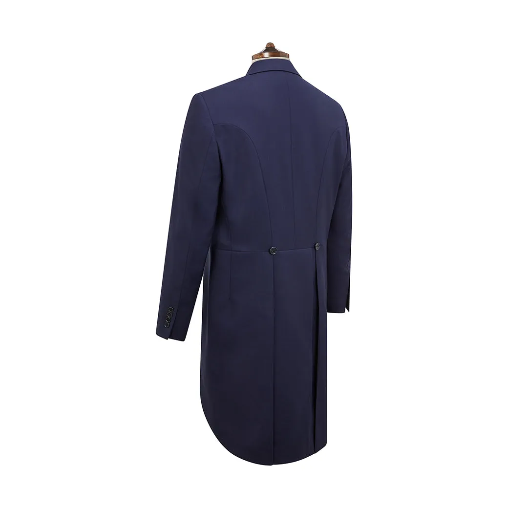 Navy Fine Twill Wool Morning Coat