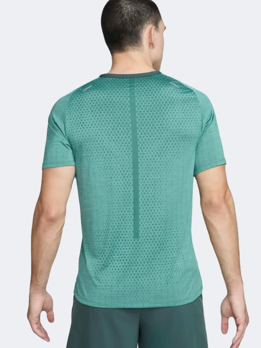 Nike Df Techknit Men Running T-Shirt Green/Bicoastal