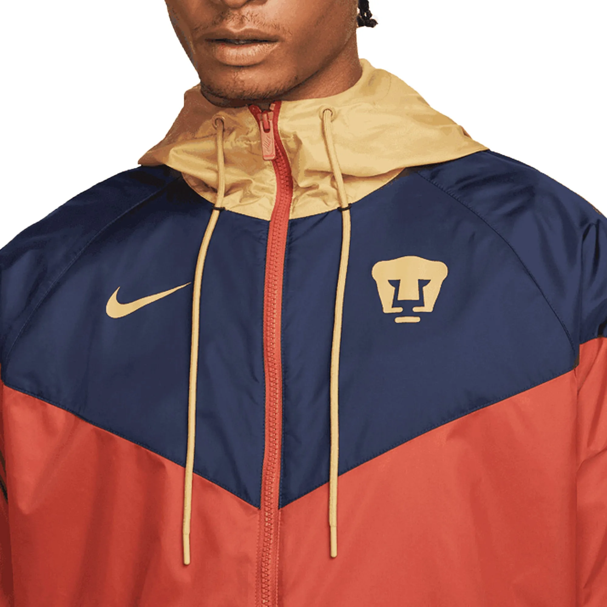 Nike Men's Pumas UNAM Windrunner Jacket 2022 Red/Navy/Gold