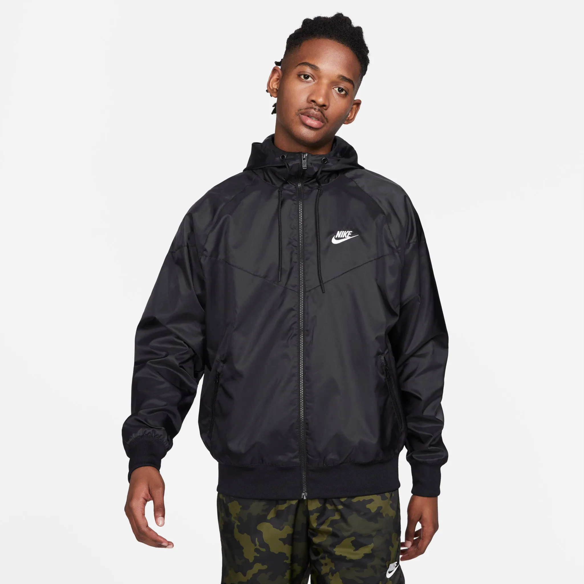 Nike Sportswear Windrunner Hooded Jacket Black / White