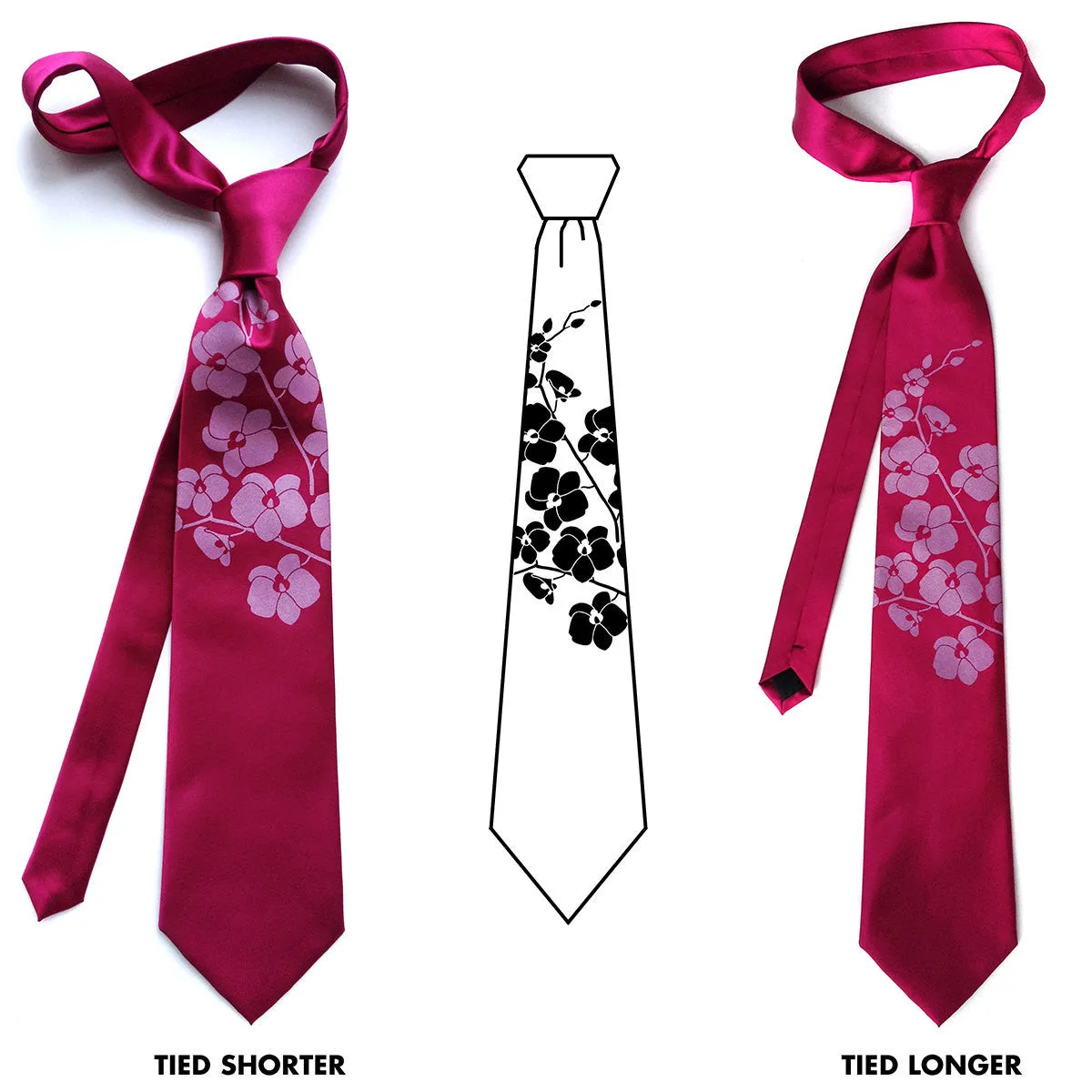 Orchid Flower Necktie