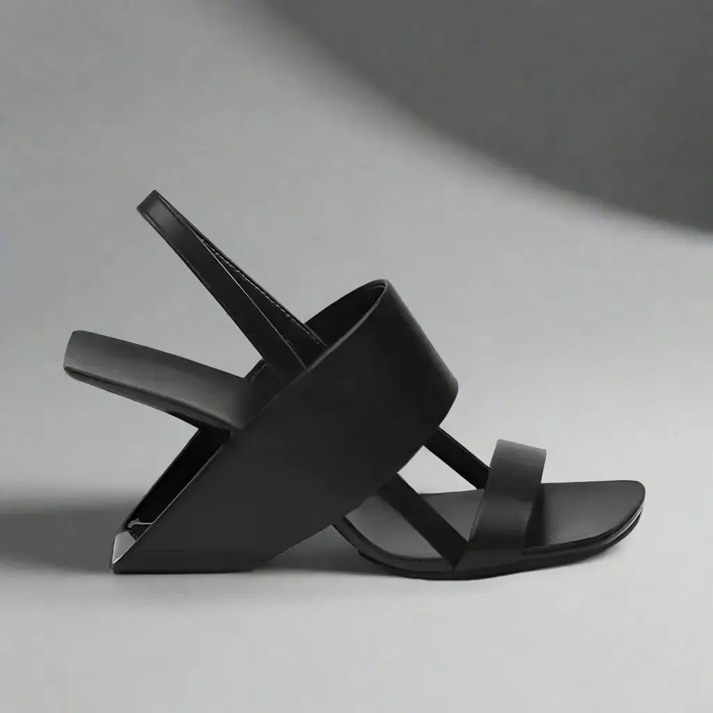 Pam Black Open Toe Sandals