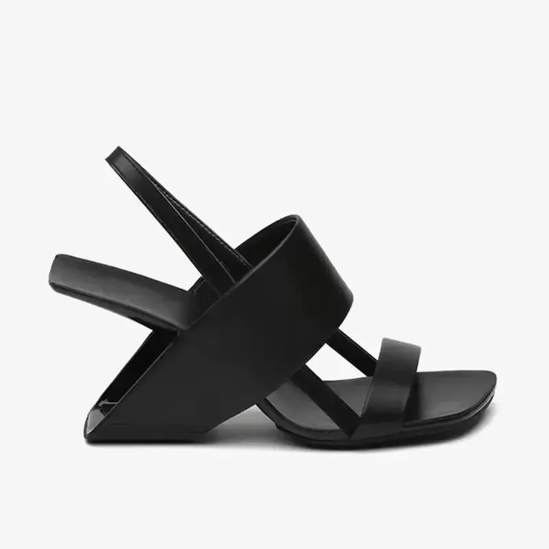 Pam Black Open Toe Sandals