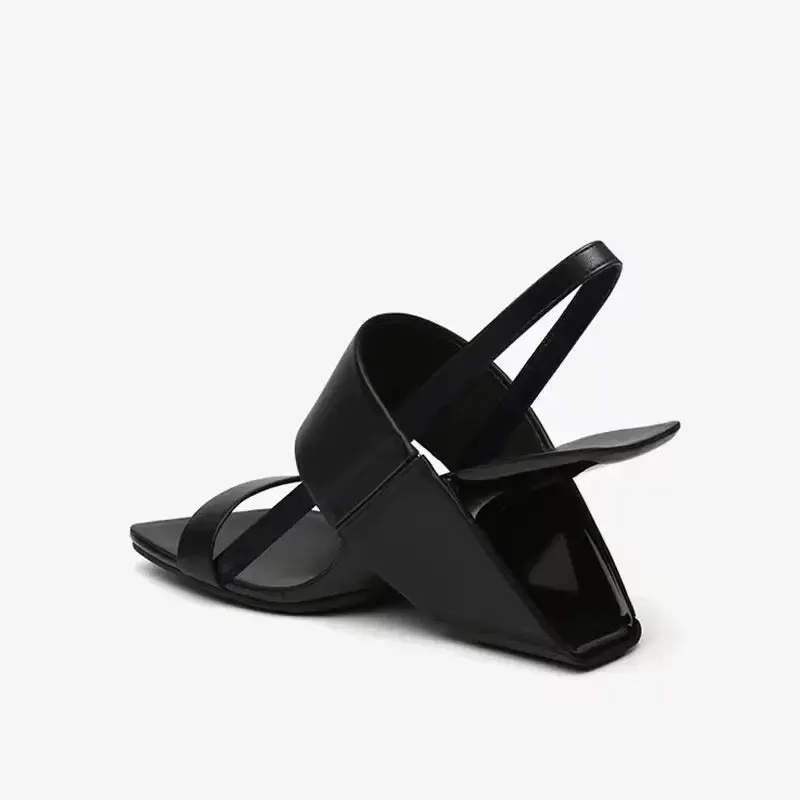 Pam Black Open Toe Sandals