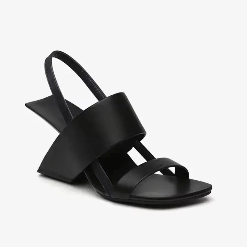 Pam Black Open Toe Sandals