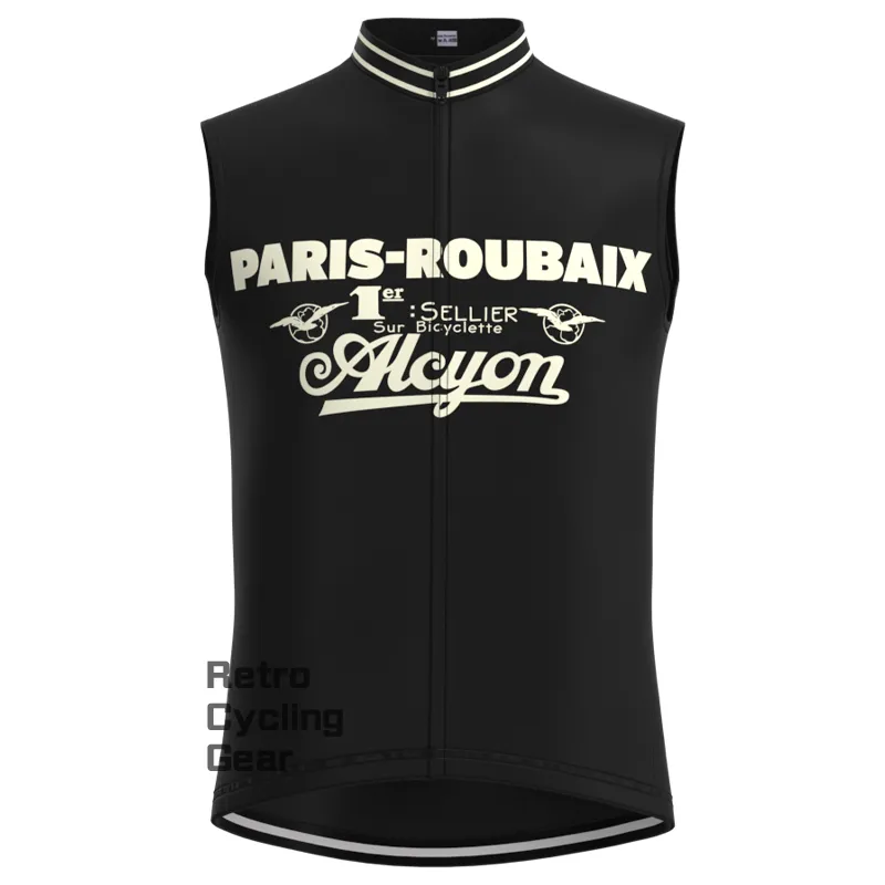 Paris Roubaix Black Retro Long Sleeve Cycling Kit