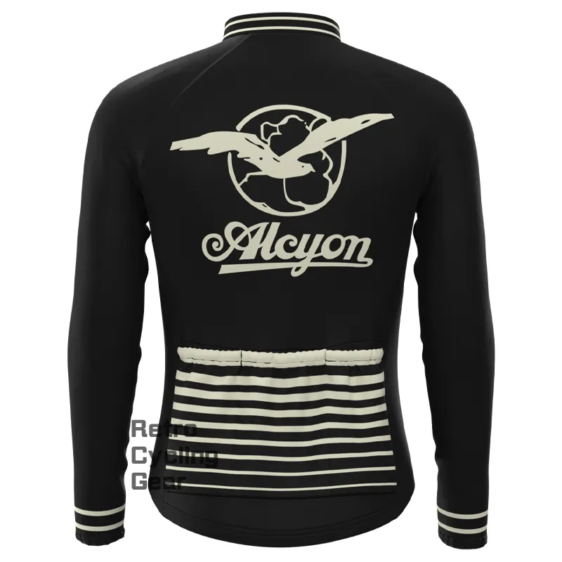 Paris Roubaix Black Retro Long Sleeve Cycling Kit