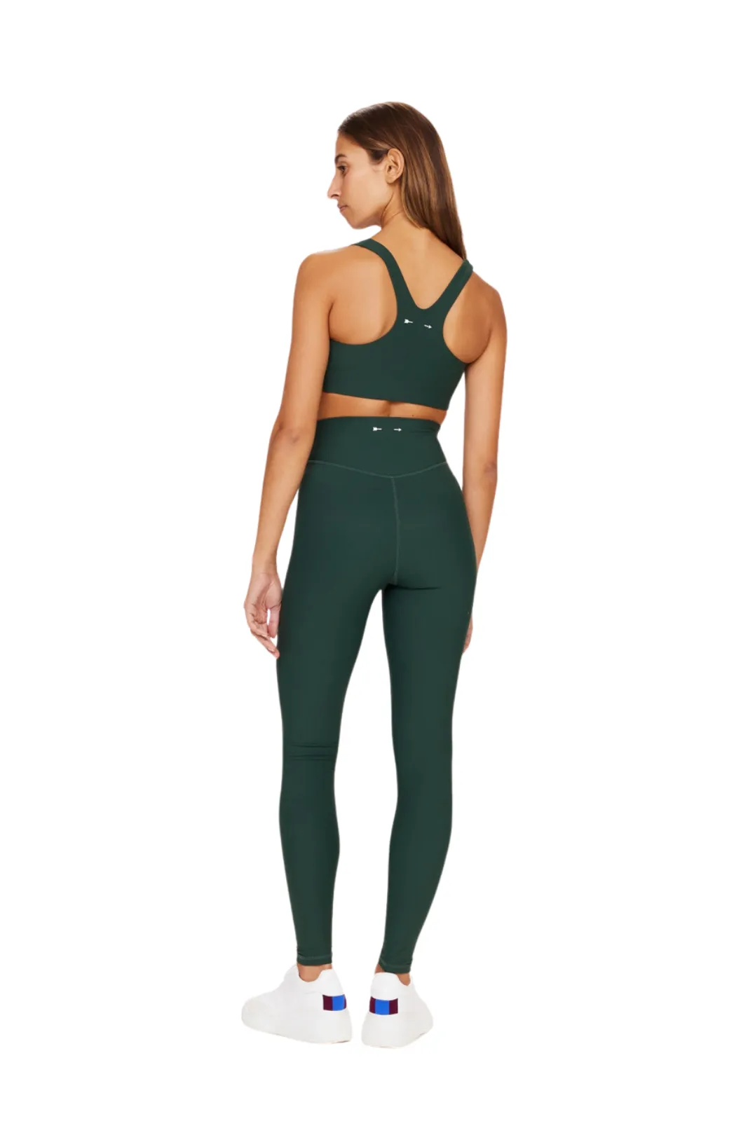 Peached 28" High Rise Pant, Green/Dark