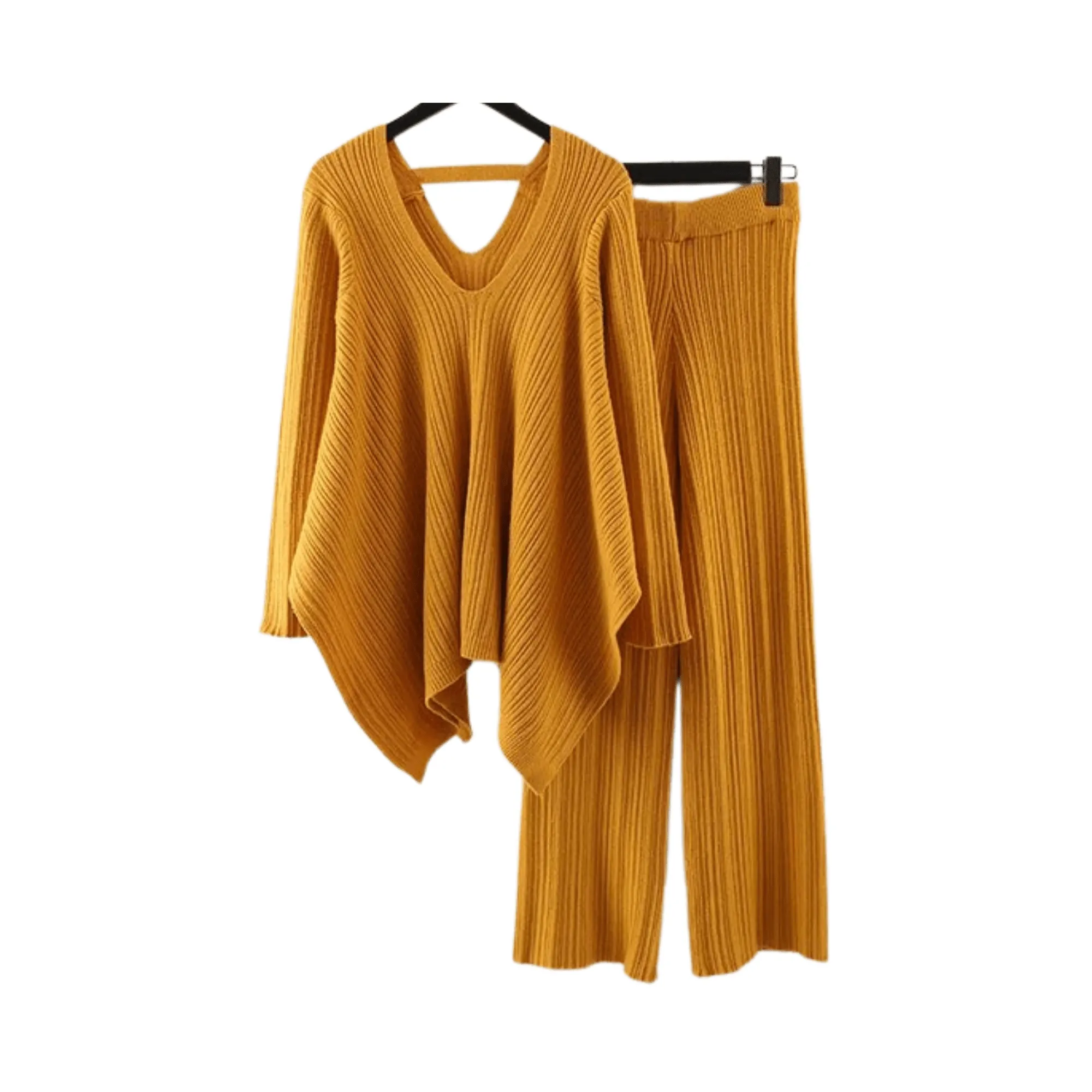 Pre Order:  Backless Sweater   Wide Leg Knit Set