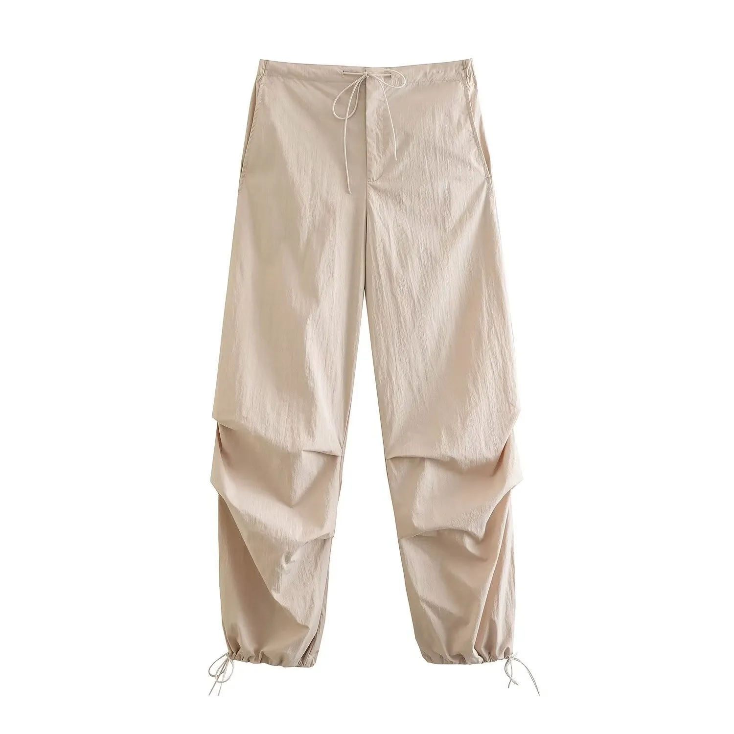 Pre Order:  Tie Waist Pleated Baggy Sweatpants