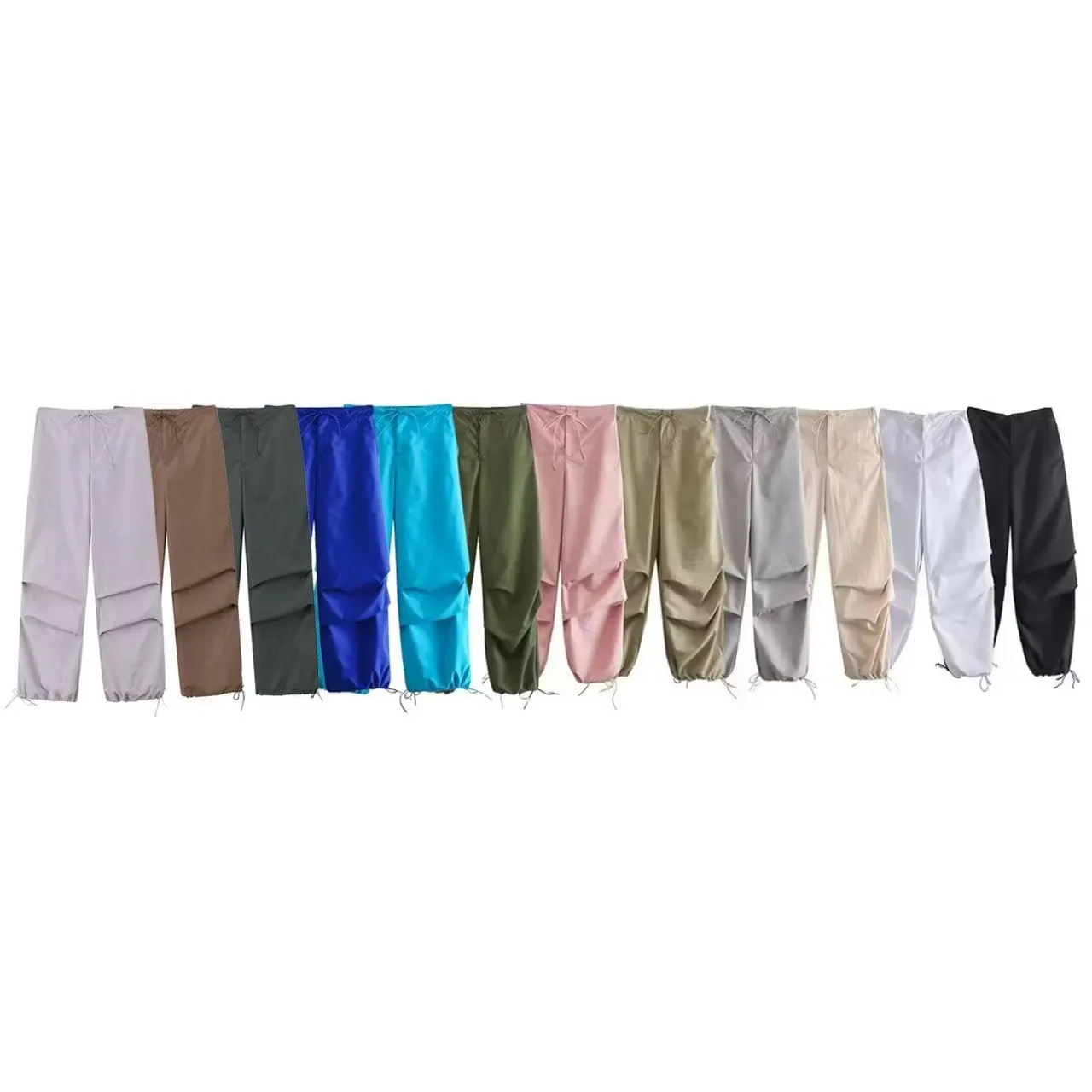 Pre Order:  Tie Waist Pleated Baggy Sweatpants