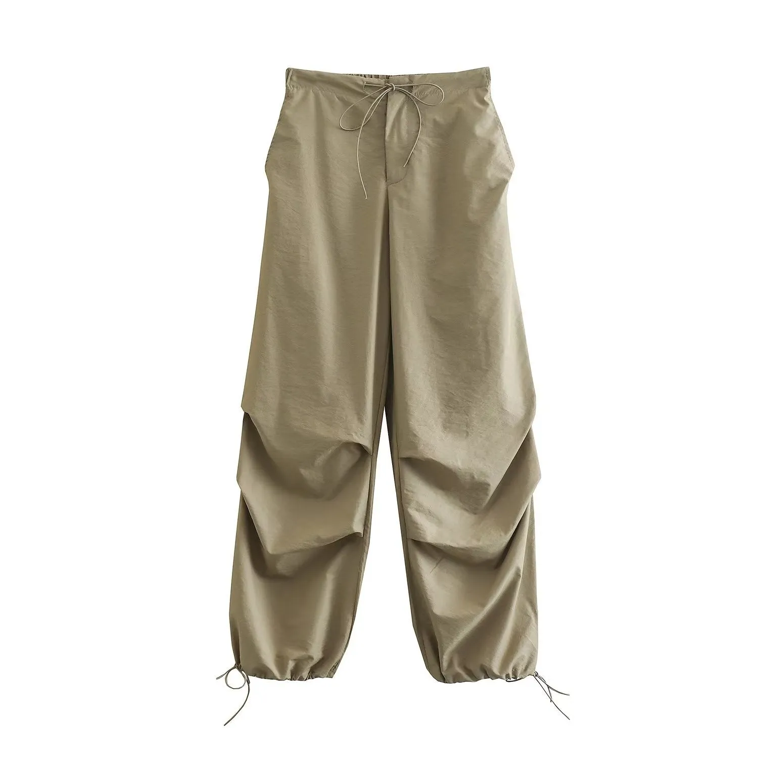 Pre Order:  Tie Waist Pleated Baggy Sweatpants