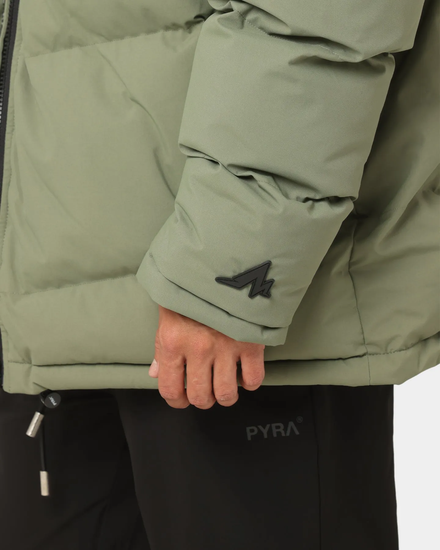 PYRA Padded Puffa Jacket Olive Green