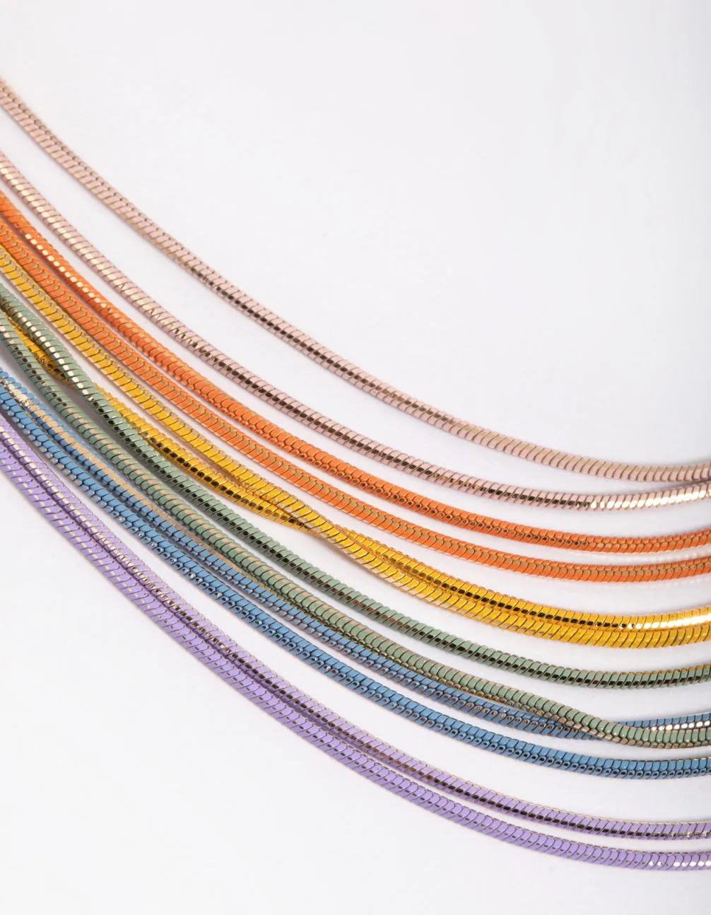 Rainbow Chain Layered Necklace