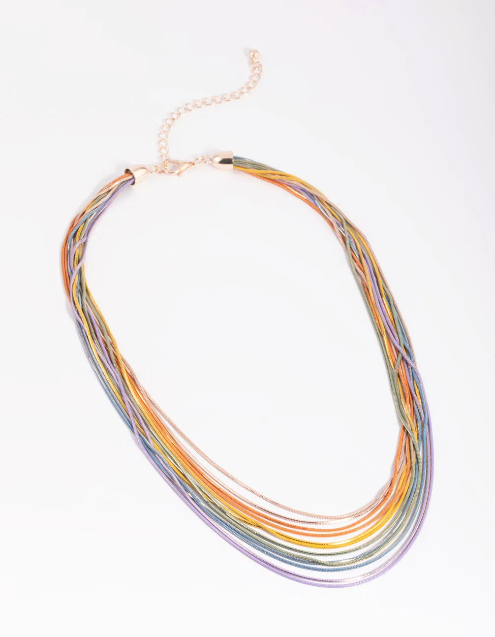 Rainbow Chain Layered Necklace