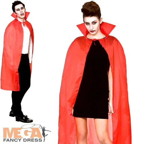 Red Cape with Collar Adults Costume Accessory