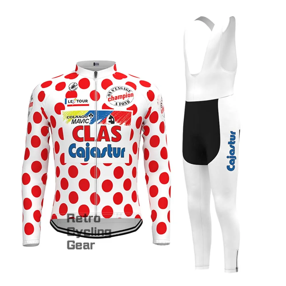 Red dot CLAS Retro Long Sleeve Cycling Kits