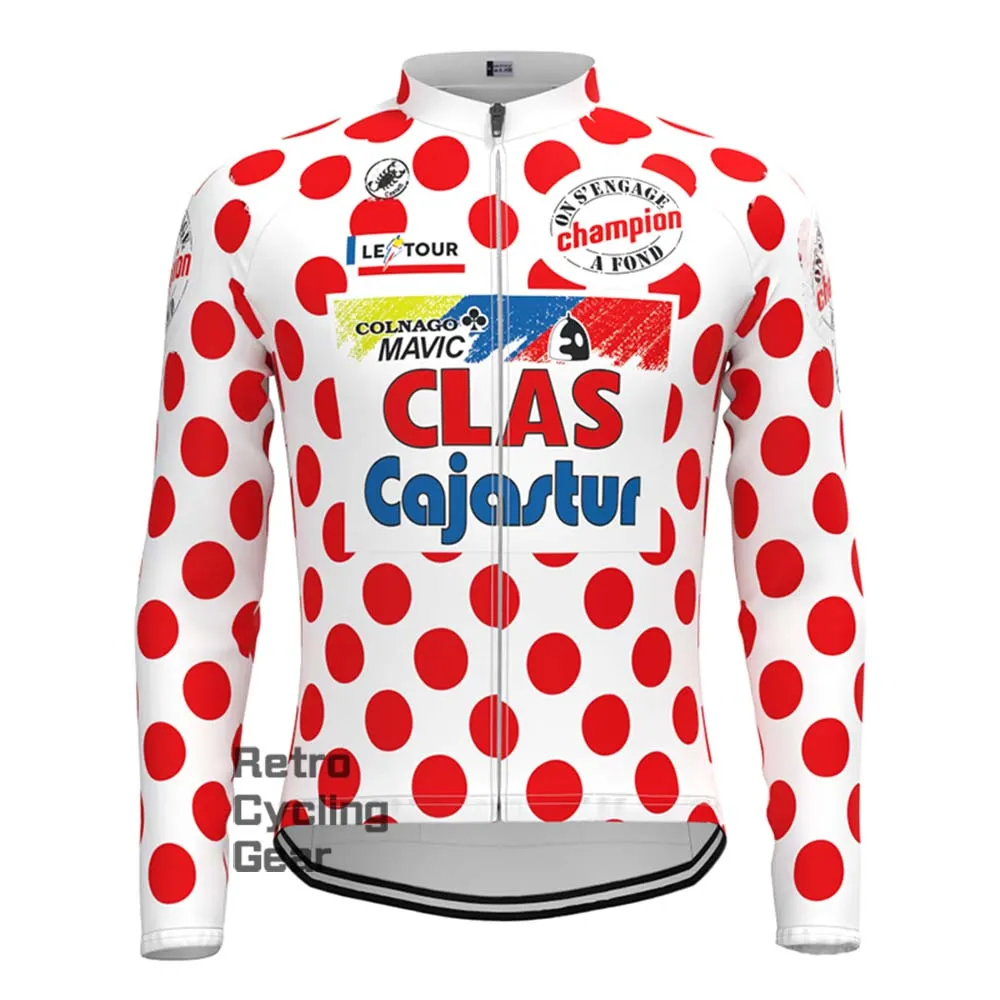 Red dot CLAS Retro Long Sleeve Cycling Kits